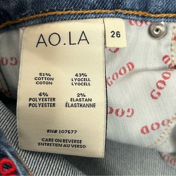 AO.LA By Alice & Olivia High Rise Button Fly Skinny Jeans - Picture 11 of 16